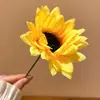Pinza para el Cabello de Flor de Tela y Mariposa, Estilo Vacaciones en la Costa, Pinza de Pato Dulce y Fresca, Accesorio para el Cabello de Nicho de Gama Alta