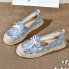 Zapatos de Pescador con Encaje Clavables, Zapatos Planos de Tela para Mujer, Transpirables para Primavera y Verano, Slip-On Slip-Ons, Zapatos de Tela Old Beijing para Mujer