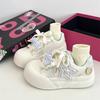 Zapatillas Deportivas Casuales de Moda con Suela Gruesa para Aumentar Altura, Lazo, Mariposa, Nudo de Estrella para Mujer, Novedad Verano 2025