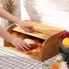 Caixa de Pão de Madeira Personalizada Caixa de Armazenamento de Pão de Bambu Japonês Multicamadas Suprimentos de Cozinha Caixa de Armazenamento de Alimentos de Mesa