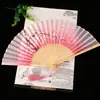 Abanico Plegable Estilo Chino Ventilador de Baile Abanico Plegable de Verano para Mujer Abanico Plegable Antiguo de Tela Retro Pequeño Estilo Japonés Abanico Plegable Antiguo Clásico