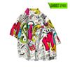 Camiseta de manga corta con estampado de dibujos animados para niños, moda periférica transfronteriza, tendencia, impresión a color 3D, camiseta de verano para adolescentes