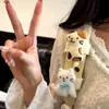 Pingente de mochila de gato fofo japonês, boneca de pelúcia adorável de desenho animado, acessório de bolsa, novo com Velcro