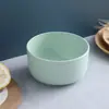 Tigela de Palha de Trigo Doméstica Criativa Anti-Queda Tigela de Plástico Presente Tigela para Comer Tigela Individual para Dormitório de Estudante Conjunto de Talheres