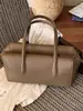 Bolso Bandolera Minimalista Transfronterizo de Cuero con Textura Color Sólido, Bolso de Hombro Delgado Versátil de Cuero Suave Gran Capacidad para Mujer