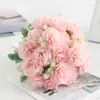 Flores Artificiales de 7 Cabezas Clavel Ramo Más Vendido Transfronterizo Materiales para Arreglos Florales de Boda Flores de Mano Decoración del Hogar Flores Falsas Venta al por Mayor