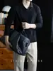 ¡Elegante sin esfuerzo! Camisa polo casual de manga larga con cuello en V para hombre, resistente a las arrugas, simple, de alta gama y perfecta como capa base para otoño e invierno
