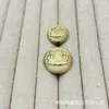 Botões de metal listrados estilo náutico vintage para ternos, casacos de lã tricotada, botões decorativos simples e versáteis para costura à mão