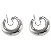 Aretes Rotatorios con Forma de Media Luna Brillante Clásicos Franceses para Incienso de Mosquitos, Clip para Oreja Circular Simple de Alto Nivel para Mujer sin Agujeros