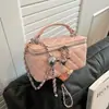Bolsa Caixa com Corrente em Losango Estilo Novo Verão 2026 para Mulheres, Bolsa de Ombro Transversal Fashion, Bolsa Caixa de Mão para o Dia a Dia