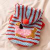 Roupas de Cachorro Bordadas com Urso de Desenho Animado para Outono e Inverno, Colete de Lã Espesso e Quente para Cães e Gatos de Porte Pequeno e Médio (Teddy)