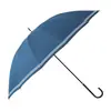 Estilo Japonés Estilo Fresco Paraguas de Mango Recto de 16 Varillas Estilo Azul Marino para Niña Paraguas de Mango Largo Retro Paraguas Publicitario Creativo para Sol y Lluvia Regalo