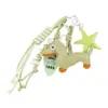 Llavero Original Serie Miu Dachshund de Cuero Lindo con Decoración de Nudo de Letra Estrella de Mar, Encantador Colgante para Bolso