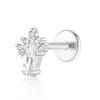 Brincos de Prata Esterlina S925 Nicho Alta Costura Moda Tendência Chinesa Piercing para Máscara Facial Joias Hélice Interna Cartilagem da Orelha Stud
