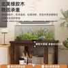Mesa de Centro com Sensação de Luxo Leve e de Alto Padrão, Mesa Quadrada Pequena, Mesa Lateral, Gabinete Lateral, Estante de Armazenamento Estilo Chinês Novo, Mesa Simples para Uso na Sala de Estar