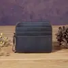 1200 Retro Tarjetero de Piel de Vaca de Primera Capa Billetera para Monedas para Hombre Exportación Más Vendido Cuero Genuino Hecho a Mano Original Cuero Crazy Horse Portadocumentos de Conducir