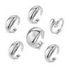 Juego de Anillos Geométricos de Estilo Metal de Aleación Línea de Lava Transfronterizo para Mujer Adornos de Mano Irregulares Brillantes Accesorios Yiwu para Hombre
