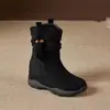 Botas Martin para Mujer Estilo Británico 2026 Otoño/Invierno Nuevas Botas de Tacón Grueso con Borlas Vintage que Aumentan la Altura para Mujer
