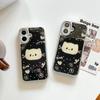 Gato de Amor Lindo con Goteo de Gel para Funda de Teléfono Apple 16promax iPhone15 Dibujos Animados 14 Galvanizado 13 Coreano