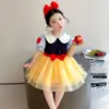 Vestido de Niña Verano 2026 Nuevo Ropa de Verano Delgada Elegante para Niños Falda de Princesa de Malla Moderna para Bebé