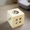 Cama para Gatos Dado, Adecuada para Todas las Estaciones, Cama para Gatos de Fieltro de Doble Capa, Capas Superior e Inferior, Juguete para Gatos, Semicerrada, Resistente al Desgaste, Suministros para Mascotas