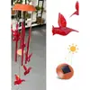 Luz de Sino de Vento Solar para Exterior Luz de Pátio Luz Decorativa de Jardim Borboleta Beija-flor Luz de Paisagem Externa Sem Outro Redondo