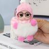 Bonito Menina Estilo Olhos Boneca Nova Imitação Rex Coelho Cabelo Doll Chaveiro Acessórios Estudante Bolsa Escolar Pingente Decorativo