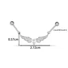 Henson Elegante y Único 1.2*8mm Acero Inoxidable Ala de Ángel Mariposa Puente de Oreja Perforación de Cartílago de Oreja Joyería