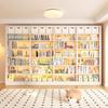Estantería de hierro forjado para biblioteca, estantería de almacenamiento simple de múltiples capas para el hogar, estantería para libros con imágenes para sala de estar y dormitorio.