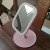 Espelho de Maquiagem LED com Luz de Mesa Popular Feminino Luz de Preenchimento Espelho Pequeno Estilo Ins Dormitório Mesa Portátil Pequeno Espelho de Maquiagem