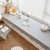 Nuevo Modelo 2026 Alfombrilla para Ventana Abuhardillada de Algodón Puro con Forma Irregular, Adecuada para Todas las Estaciones, Alfombrilla Antideslizante para Repisa de Ventana, Cubierta de Lujo Ligero y Sensación de Alta Gama para Otoño e Invierno