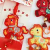 Año del Caballo Zodiaco Caballo Auspicioso Buena Suerte Colgante Pequeño Adorno para Colgar en el Coche Cubo de la Fortuna Flor de Año Nuevo Accesorios para Caja de Regalo
