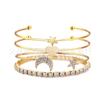 Set de Pulseras de Corazón Vintage Estilo Ins Europeo y Americano Número de la Suerte 8 Pulsera Abierta Transfronteriza en Stock