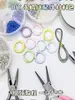Kit Completo de Accesorios DIY Hecho a Mano Cuentas de Posicionamiento Kit de Materiales Perezosos Cadena para Teléfono Bucle Doble Material Versión Mejorada Cable de Acero