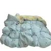 Conjunto de quatro peças em gaze de algodão puro de camada dupla Classe A para cama de solteiro, capa de edredom 100% algodão, lençol, lençol com elástico, conjunto de três peças para dormitório estudantil de verão 2