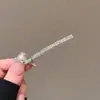 Grampo de Cabelo Feminino Tuanfeng com Strass de Uma Ponta Coreia do Sul Delicado Acessório de Cabelo Grampo para Franja Frontal Lateral Metal Pequeno