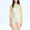 Biquíni de Peça Única Sexy Estilo Novo Europeu e Americano 2026 Comércio Exterior Estampado Costas Nuas Aliexpress Maiô de Corrida para Mulheres