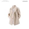 Gabardina Casual para Hombre Otoño e Invierno 2025 Chaqueta de Traje de Lana Abrigo Holgado para Hombre Abrigo de Lana Holgado de Moda
