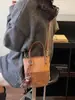 Bolso de Mano Pequeño Cubo Nuevo Estilo Retro 2025 con Bloques de Color para Mujer, Bolso Versátil de Moda para Teléfono para el Trabajo y los Viajes Diarios, Bolso de Hombro