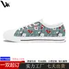 Tênis de Lona Unissex Cross-Border 2026 Sapatos Casuais Masculinos de Cano Baixo Tamanho Grande Tênis Impressos com Borracha Colada a Frio