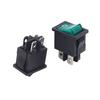 15 * 21mm sem luz com luz 4 pés 2 engrenagens com luz KCD1-104 interruptor tipo barco 6A 250V interruptor basculante