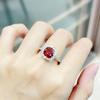 Elegante quadrado princesa imitação moissanite anel de diamante Platinado Luxo saco quadrado cercado anel de diamante artificial