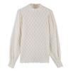 Estilo francês Moda Slim-fit Longo-manga comprida All-match Top Novo Inner High Neck Scrub Lace Base Camisa para o outono e inverno