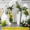 Mori decoração de casamento flor branca amarela verde pequena fresca decoração de casamento flor artificial fundo verde abacate arte floral