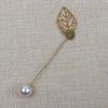 Hacer tú mismo accesorios para joyería base de broche de barra larga pasador de perla broche de lazo accesorios para ropa hebilla de bufanda