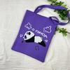 Bolsa de Tricô Ins Desenho Panda Feminina Moda para Carregar na Mão Grande Capacidade Bolsa de Ombro Bolsa Transversal Bolsa