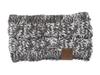 Faixa de Cabeça de Tricô Estilo Europeu e Americano para Outono e Inverno com Fio Acrílico Pontilhado Variado, Acessório de Cabelo Feminino em 21 Cores