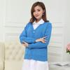 Suéter de enfermera suéter estilo coreano otoño e invierno ropa guía ropa de viaje cárdigan abrigo prenda exterior cálido forro polar grueso