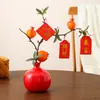 Adornos Festivos Flor de Granada Flor Artificial Flor Falsa Rama de Fruta de Granada Fruta Decoración de Mesa Fruta Auspiciosa Adornos de Fruta