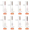 Conjunto Personalizado de Utensílios de Cozinha de Silicone, Doméstico, Grau Alimentício, Cabo de Madeira, Conjunto de 8 Peças, Antiaderente, Resistente a Altas Temperaturas, Utensílios de Cozinha de Silicone Anti-Queimaduras